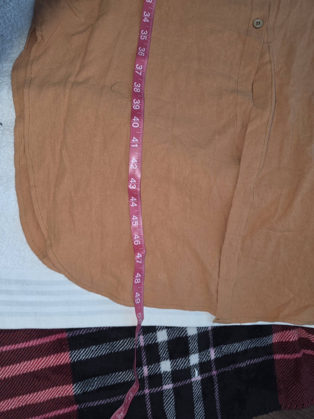 Kuraki Design Dusty Copper Orange Maxi Shirt Dress - Picture 8 of 13
